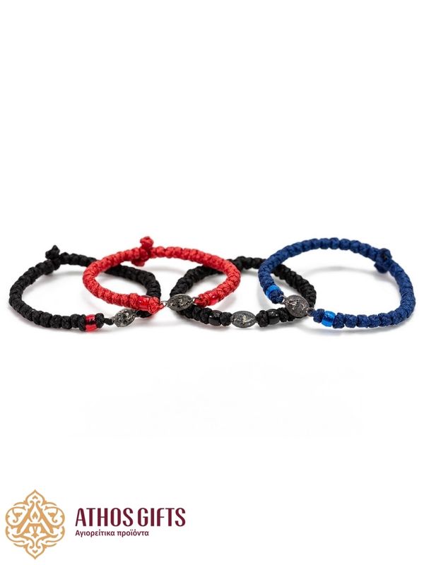 Handmade bracelets with an icon of Saint George.