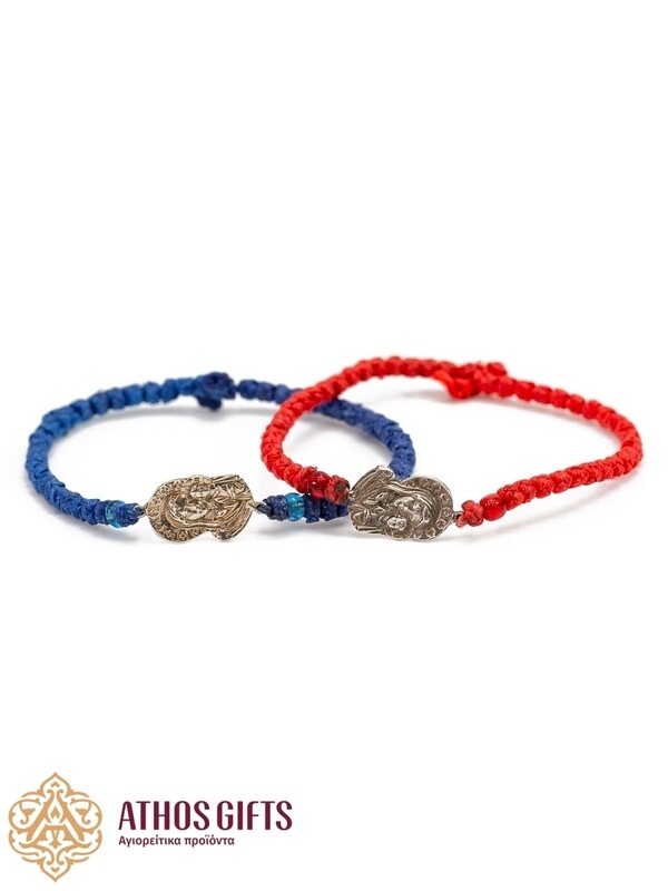 Handmade bracelet with the icon of the Mother of God “Hodegetria”.