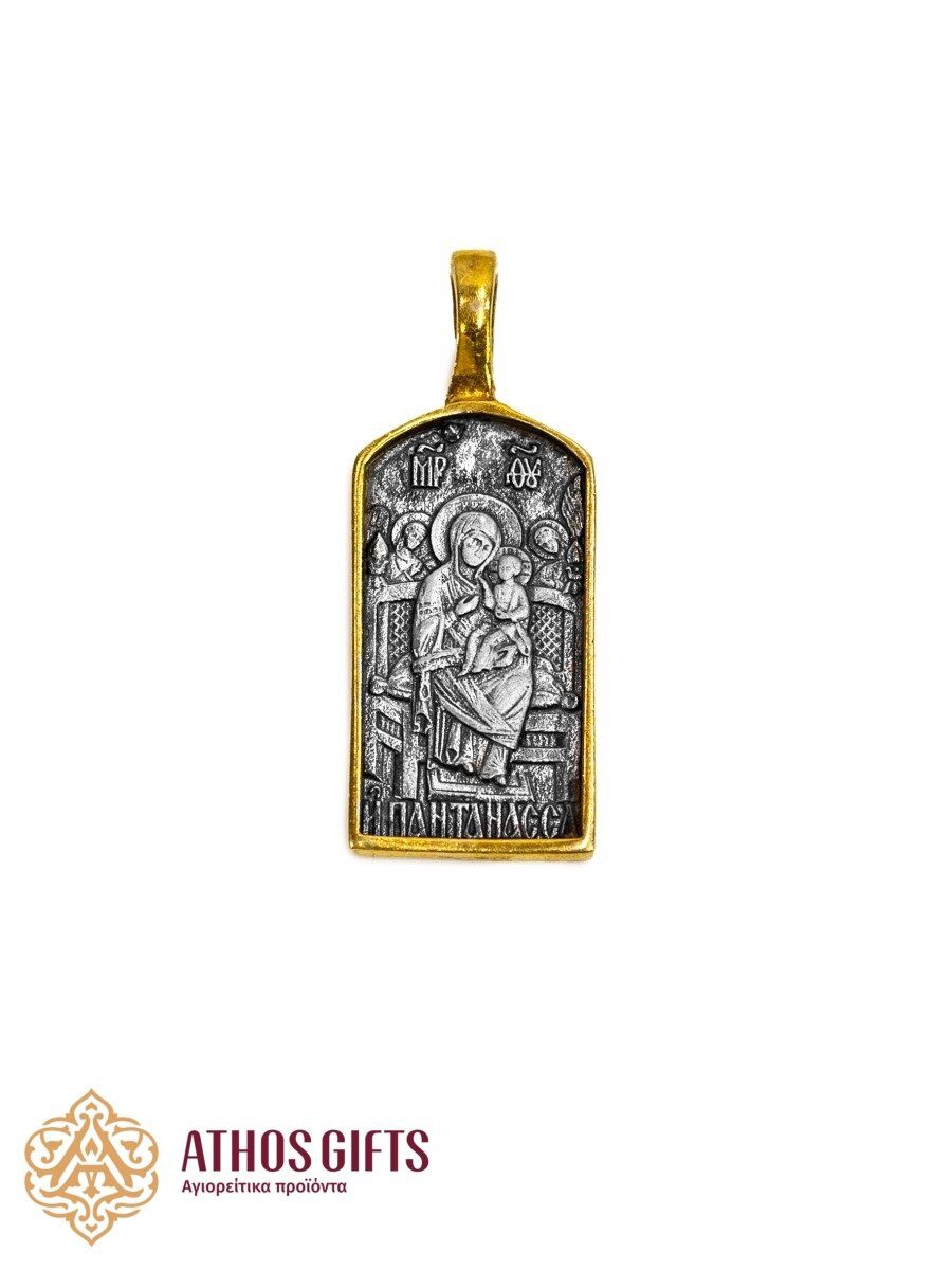 Mother of God Pantanassa silver pendant
