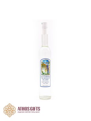 Greek national alcoholic beverage tsipouro without anise, made by the monks of Mount Athos.