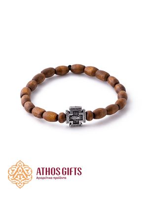 Handmade wooden bracelet, crafted by the monks of the Holy Mountain of Athos.