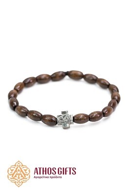 Orthodox Athonite wooden bracelets with a cross, handmade by the monks of Mount Athos.