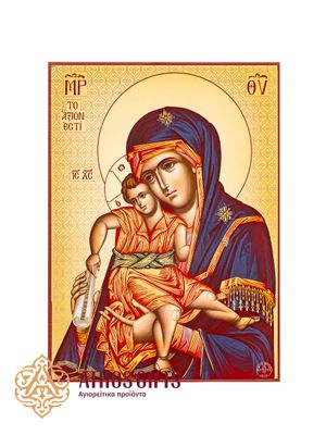 Icon of the Mother of God “Axion Estin” from the Protaton Church on Mount Athos.