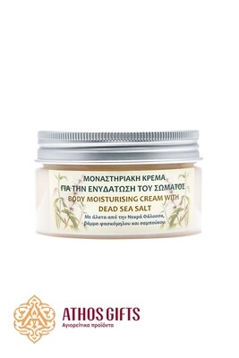 A moisturizing body cream based on natural ingredients with the addition of Dead Sea salt.