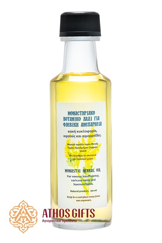 An oil infusion for venous insufficiency based on natural olive oil and herbs.