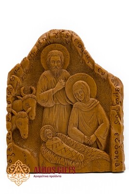 Wax icon of the Nativity of Christ.