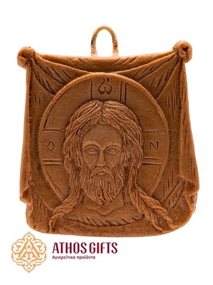 Handmade icon of the Holy Mandylion made of beeswax