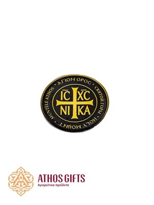 ΙΣ ΧΣ ΝΙΚΑ waterproof sticker, 3 cm.