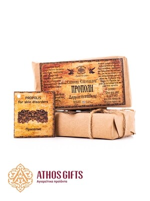 Natural soap with propolis based on olive oil with extracts of medicinal herbs