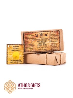 Soap with volcanic sulfur for acne