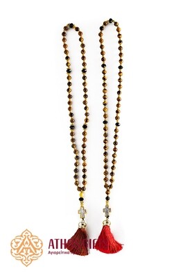 Tiger’s eye prayer rope with 50 beads.