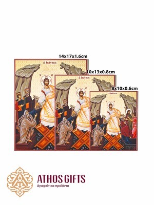 Εικόνα της Ανάστασης του Ιησού Χριστού, κατασκευασμένη σε μοριοσανίδα με τη χρήση σύγχρονων τεχνολογιών εκτύπωσης