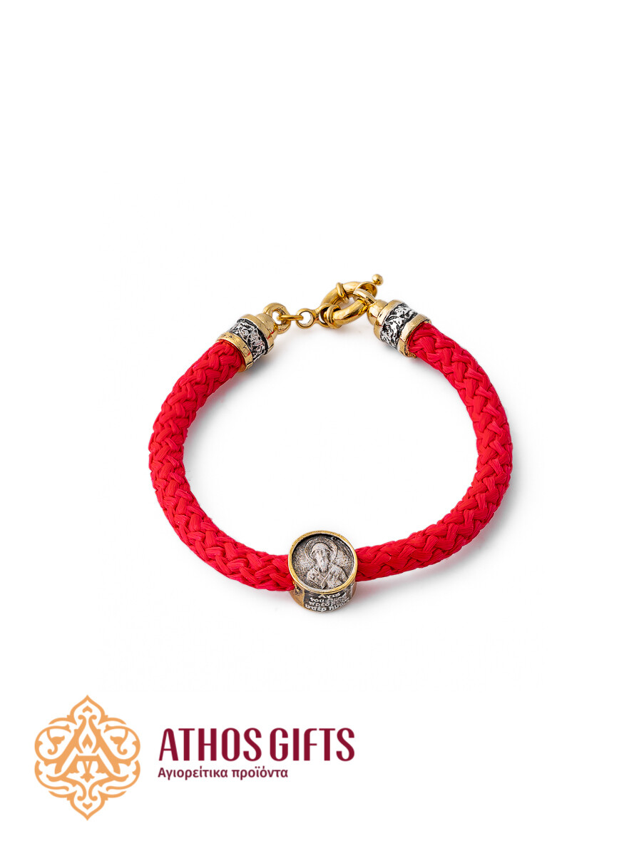 Bracelet from the Cathedral of Saint Spyridon of Trimythous with an image of the saint and an engraved prayer