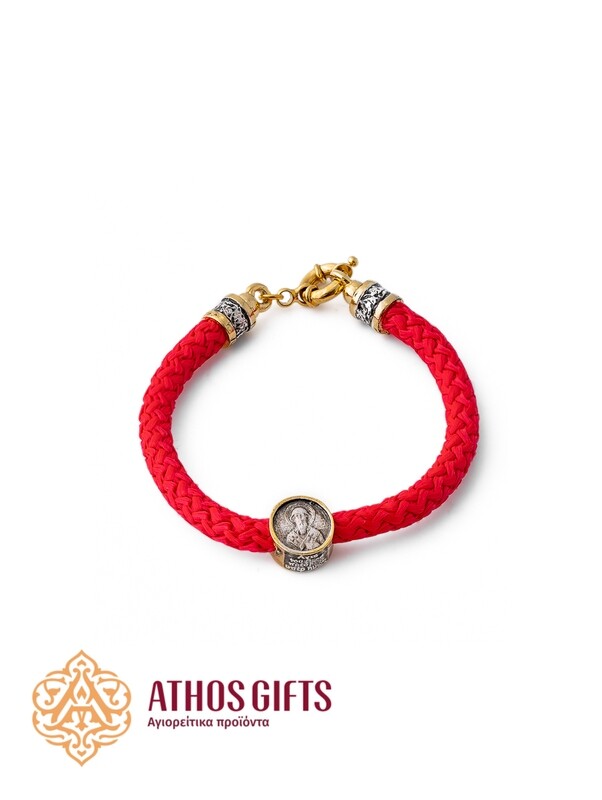 Bracelet from the Cathedral of Saint Spyridon of Trimythous with an image of the saint and an engraved prayer