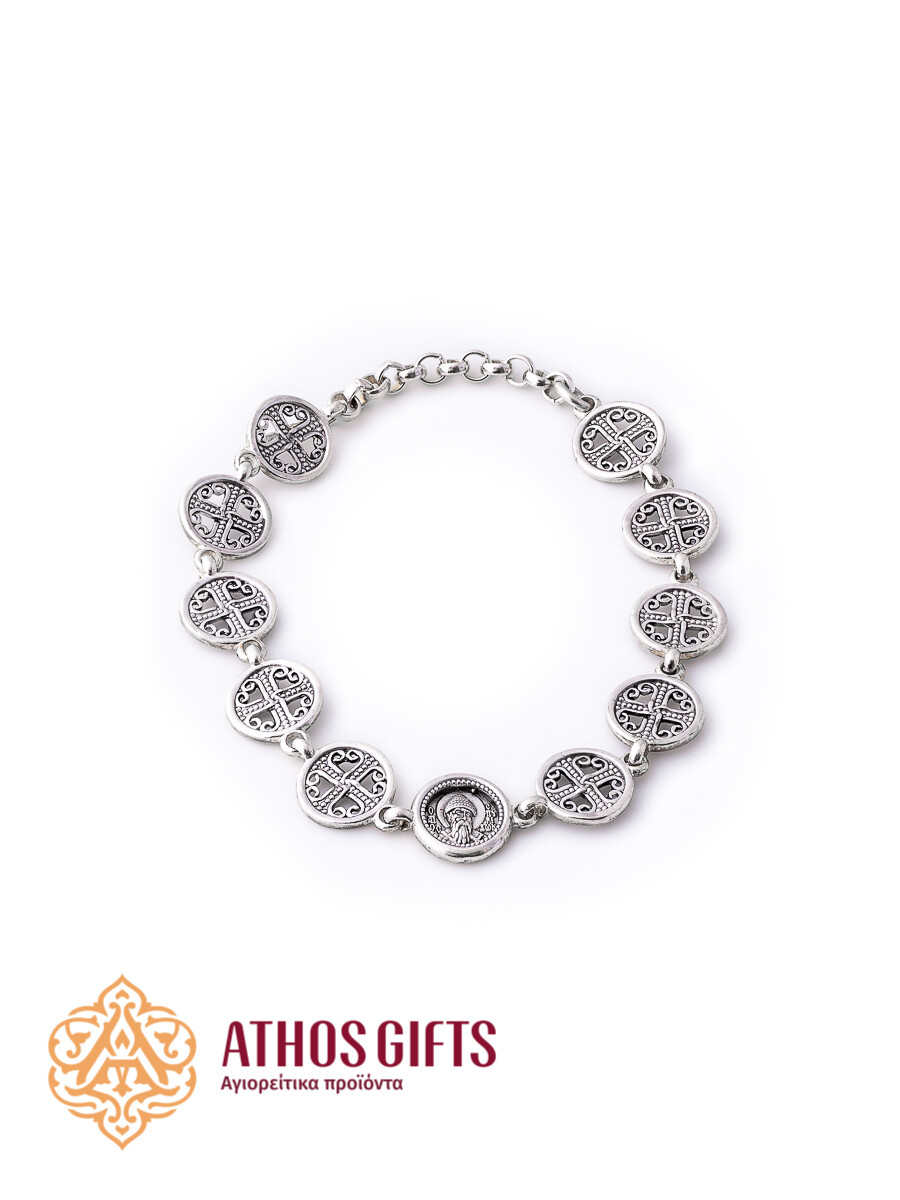 925 sterling silver bracelet with an icon of Saint Spyridon.