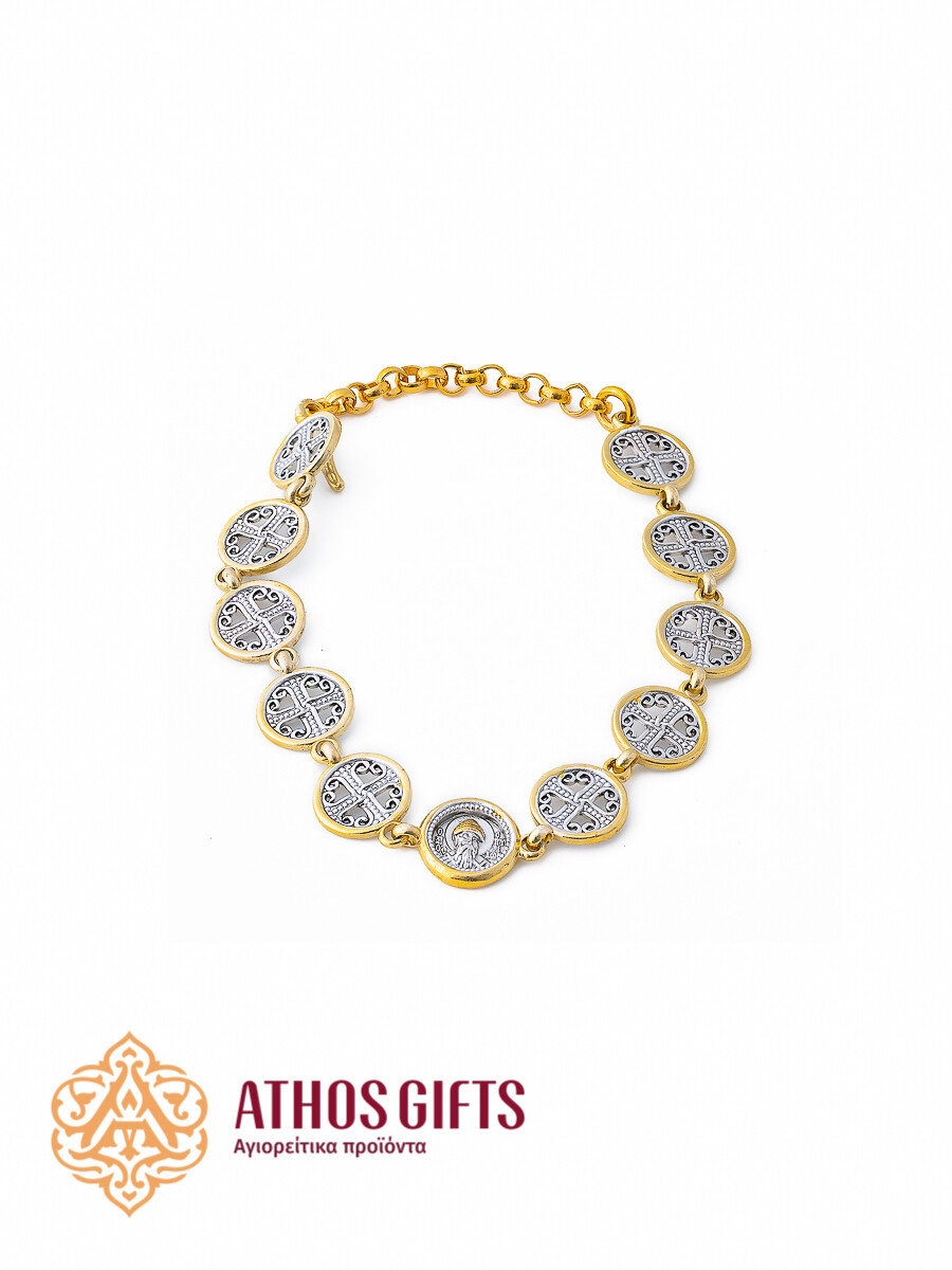 Saint Spyridon gilded silver bracelet