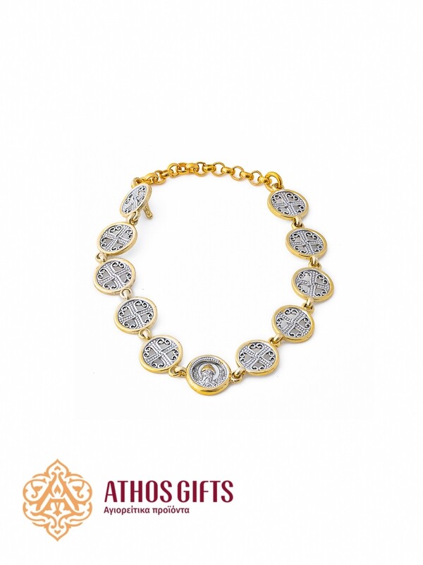 Saint Spyridon gilded silver bracelet