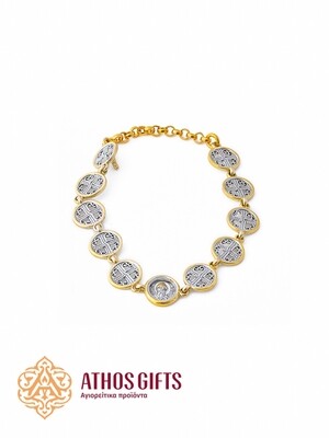 Saint Spyridon gilded silver bracelet