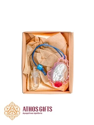 Saint Spyridon/Saint Nicholas car mirror icon