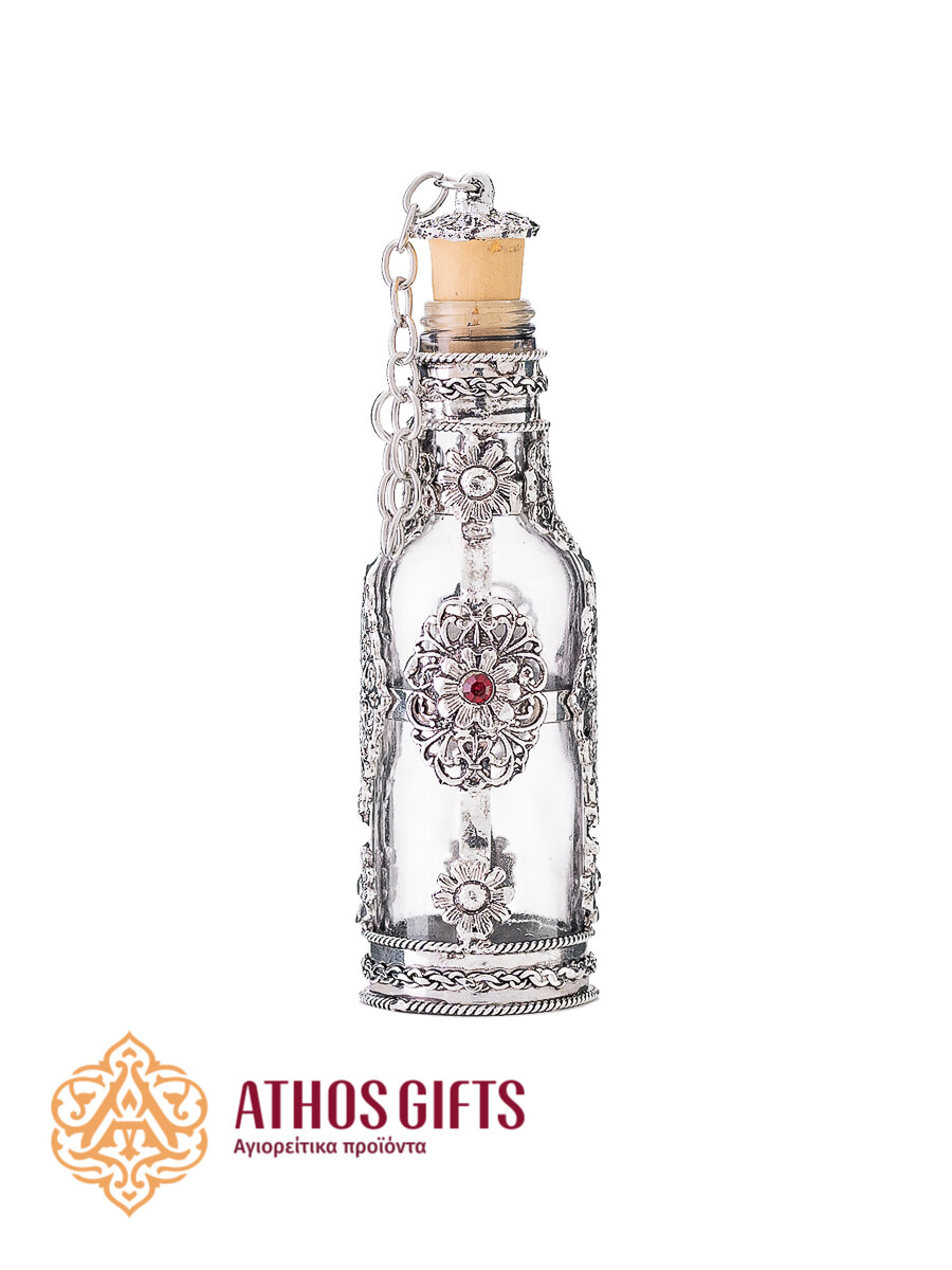 Holy water bottle, Rhinestone color: Red