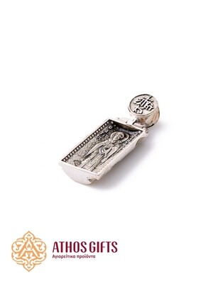 St. Spyridon silver pendant 2 cm