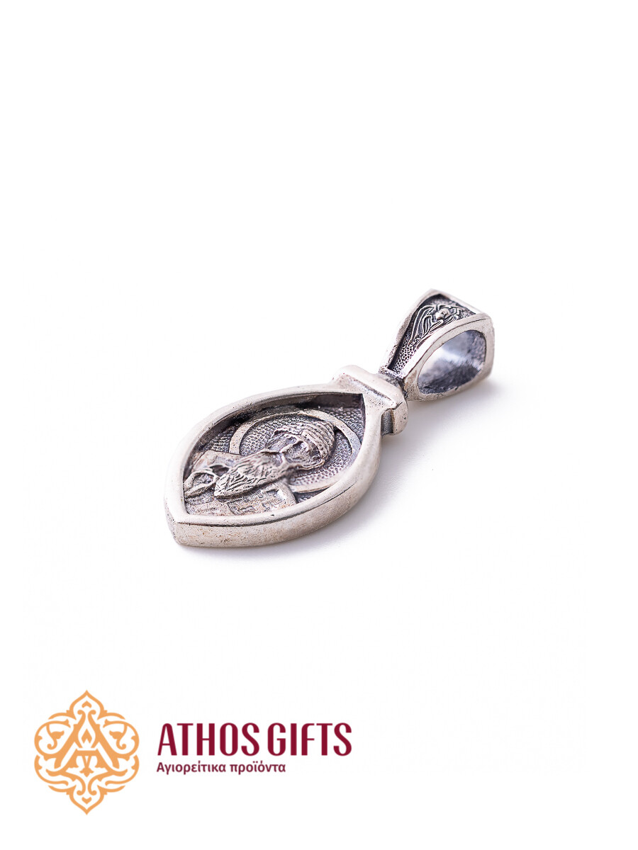 Silver pendant with the image of St. Spyridon from the Church of St. Spyridon of Trimythous (Corfu)