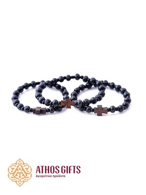 Handmade wooden bracelets are woven by monks of the Holy Mountain of Athos.
