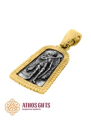Silver medallion-icon depicting Archangel Michael