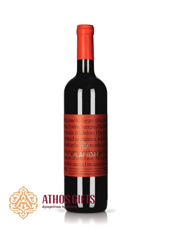 Dry red wine from the Hilandar Monastery on Mount Athos.