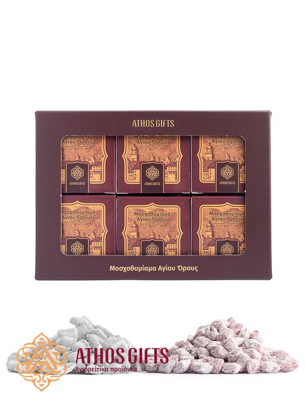 Natural incense with various fragrances, set of 6 packs.