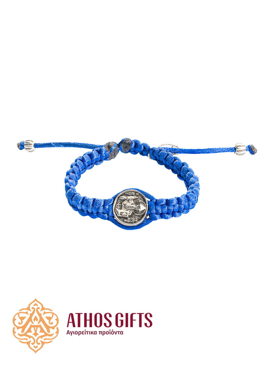 Braided bracelet from the Cathedral of Saint Spyridon of Trimythous (Corfu), with an image of the saint
