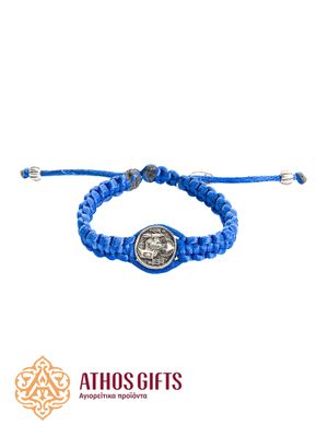 Braided bracelet from the Cathedral of Saint Spyridon of Trimythous (Corfu), with an image of the saint