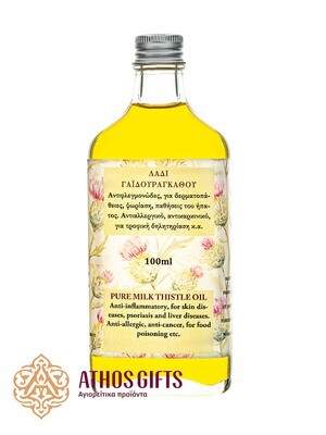 Monastery milk thistle oil used in the treatment of psoriasis and skin diseases.