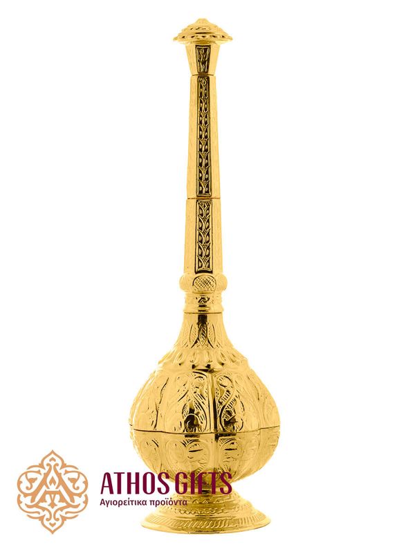 Gold-colored vessel for sprinkling holy water