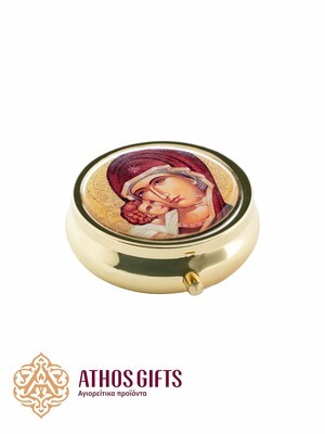 Metal box “The Mother of God” for storing pills or other small items.