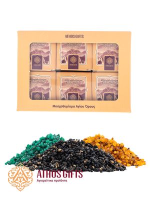 Natural granulated incense with various fragrances.