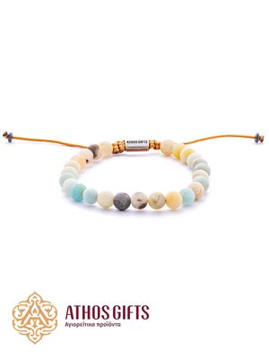 Bracelet made of natural amazonite stones
