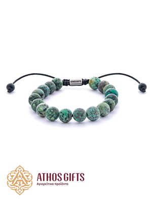Handmade bracelet made of natural African turquoise stones