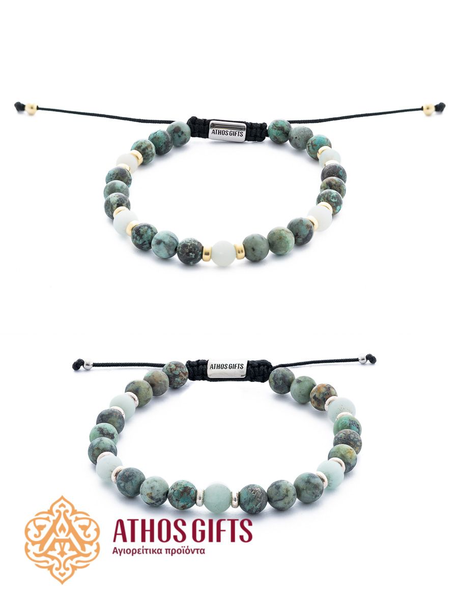 Turquoise &amp; Amazonite Bracelet with Silver