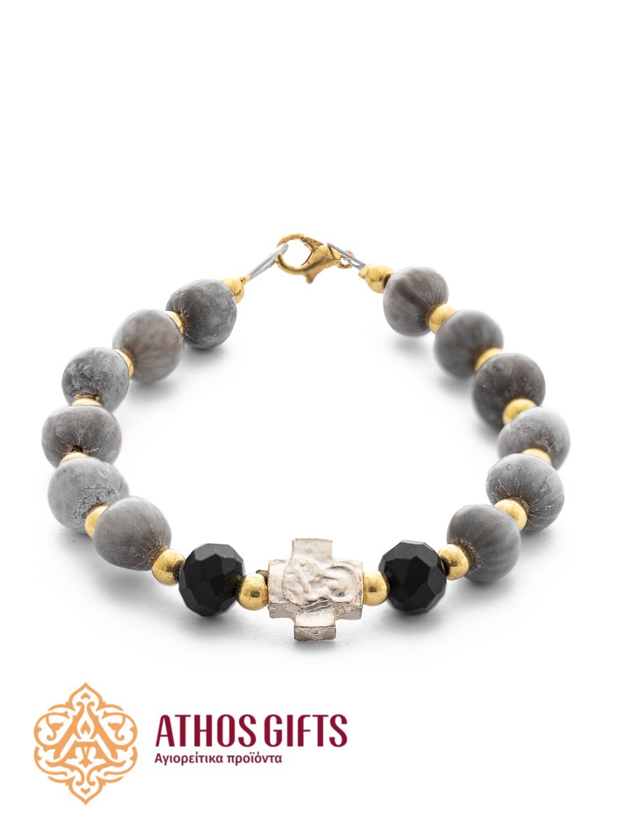 “Tears of the Mother of God” bracelet with black seed beads
