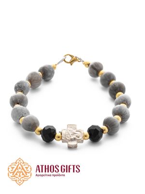 “Tears of the Mother of God” bracelet with black seed beads