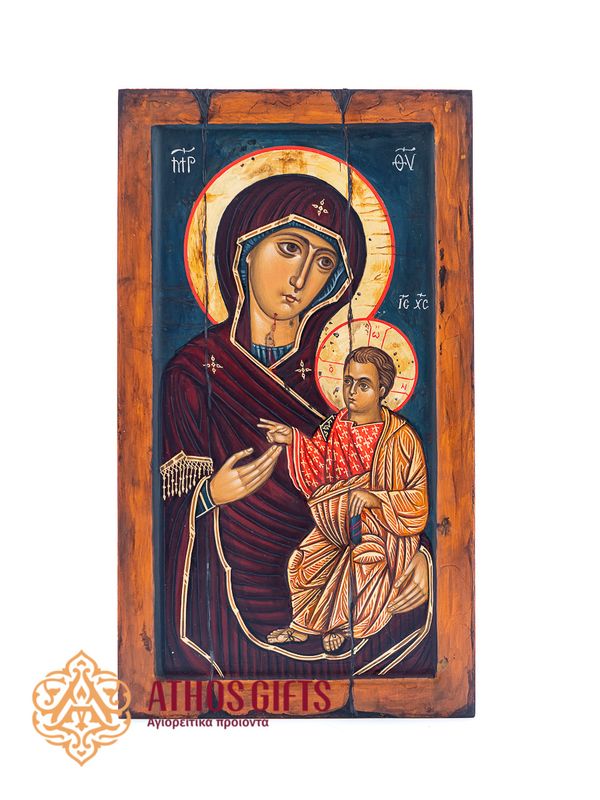 An exact copy of the Iveron Icon of the Mother of God, also known as the Theotokos “Portaitissa”.