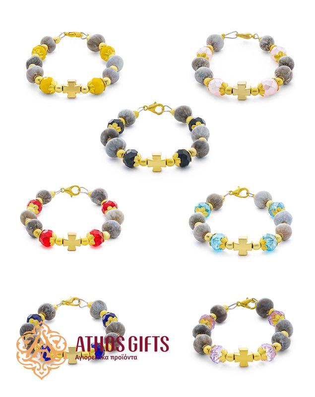 Orthodox bracelets handcrafted by the monks of Athos from the seeds of the “Tears of the Virgin Mary” plant.
