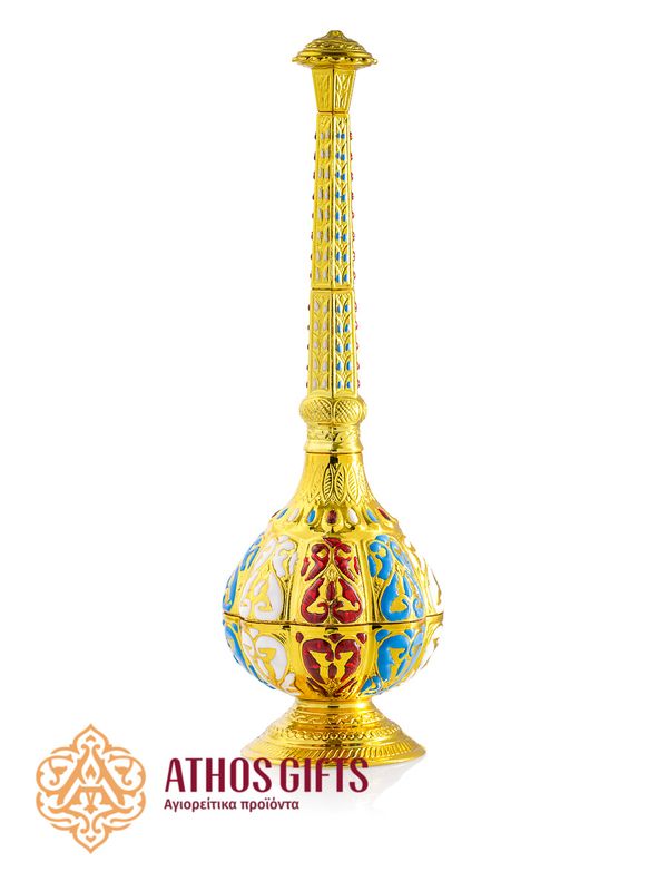 Gold-colored vessel for sprinkling holy water