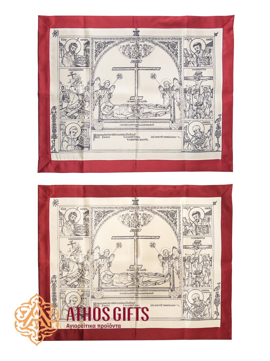 Αντιμήνσιο ασπρόμαυρο ραμμένο