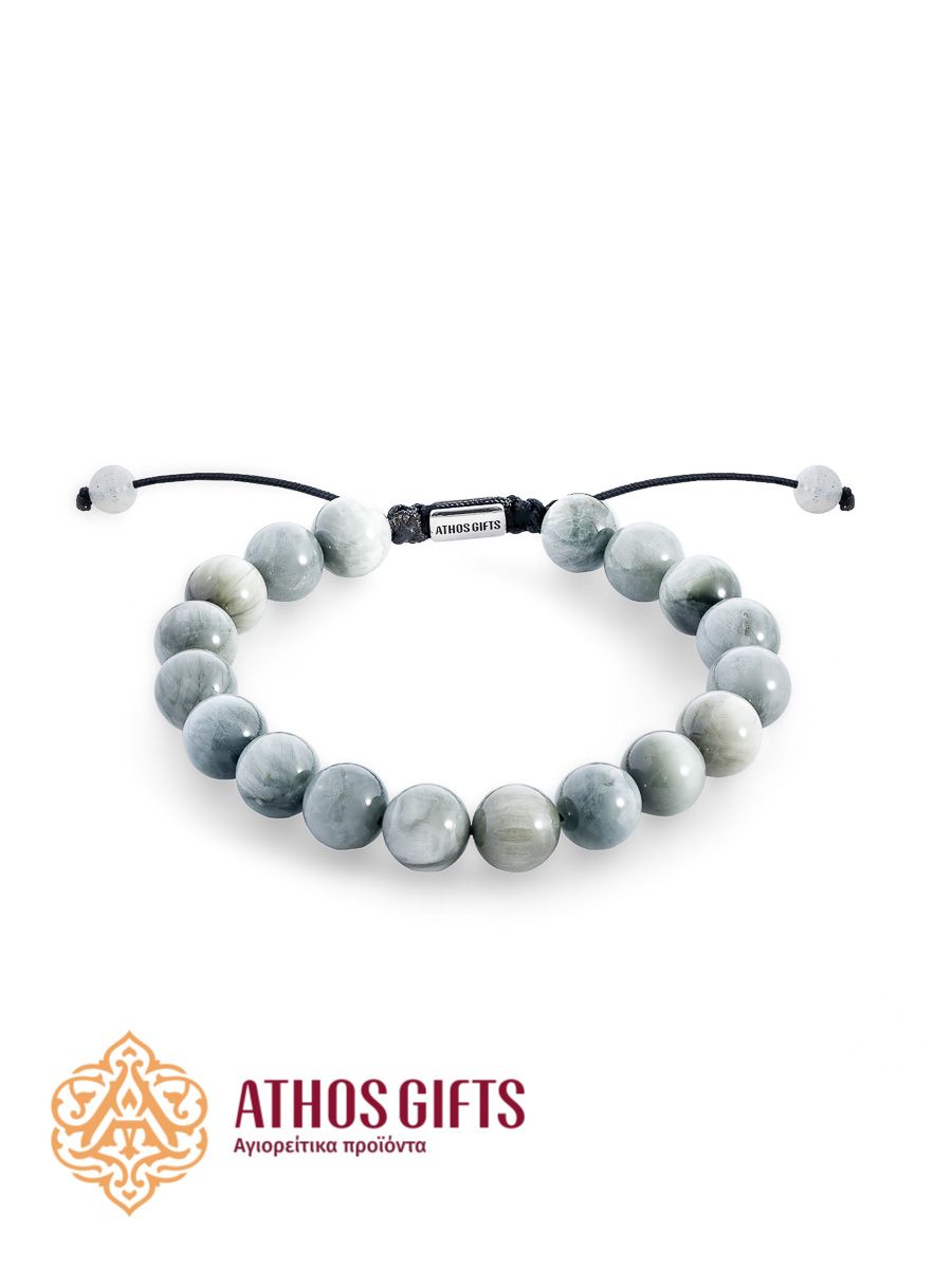 Handmade bracelet made of natural "Eagle Eye" stones.