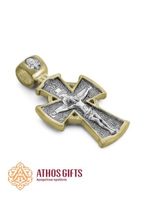 Sterling silver cross with icon 3,5 cm