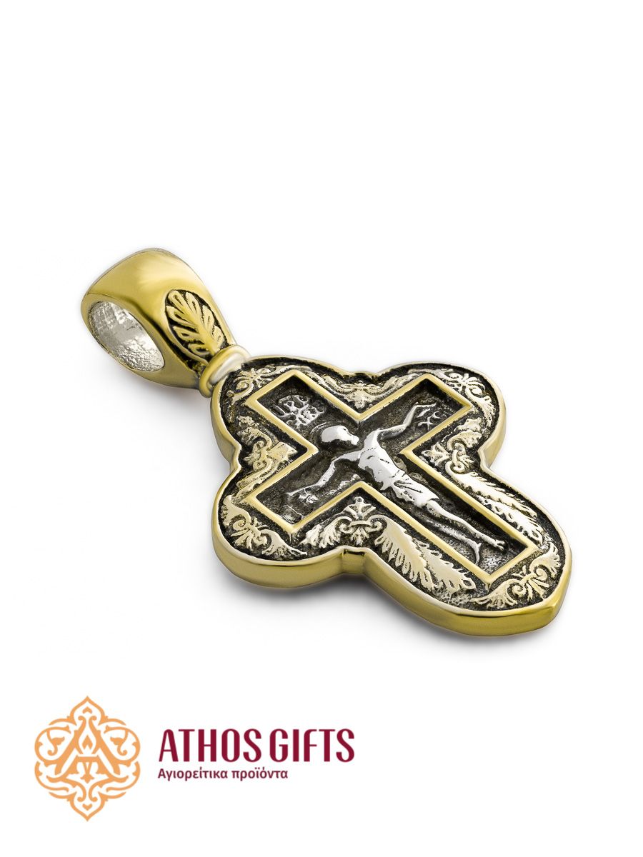 A small cross pendant made of 925 sterling silver.