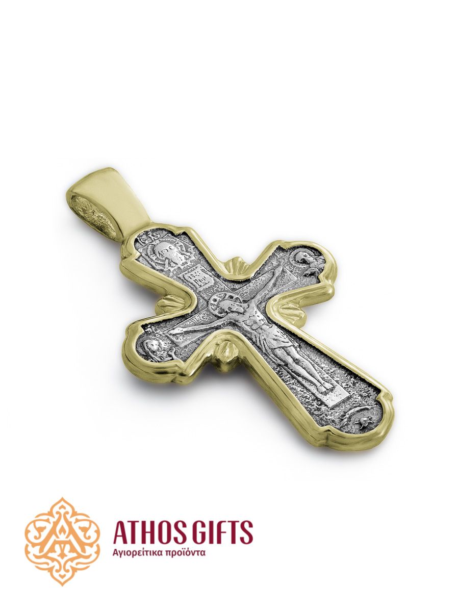 Sterling silver cross with icon 3,9 cm