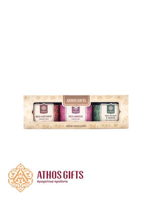 Set of Mount Athos honey produced by the monks of the Cell of the Ascension of the Lord of the Philotheou Monastery on Mount 